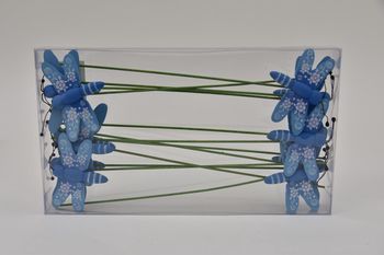 12 Libellen/Stick 7cm blau