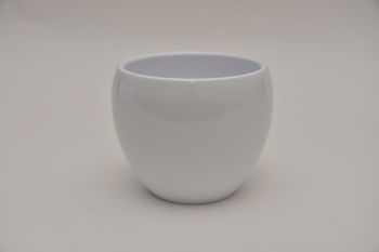 Bloempot Bowl, 14 cm - Glans Wit