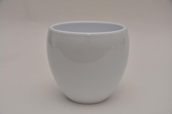 Bloempot Bowl, 17 cm - Glans Wit