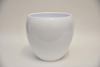 Bloempot Bowl, 31 cm - Glans Wit