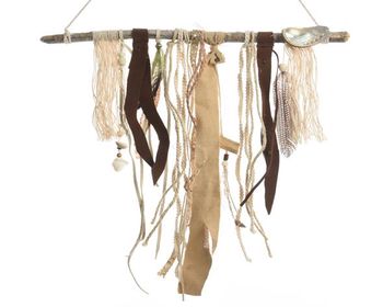 cot wall hanger w feather brown/colour(s) 1x45x45cm
