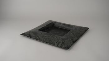 Schaal vierkant grijs met binnenbak 40x40x4,8cm