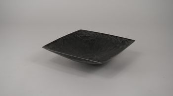 Schaal vierkant grijs oplopend middel 23,5x23,5x6,5cm