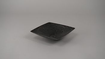 Schaal vierkant grijs oplopend klein 18x18x5cm