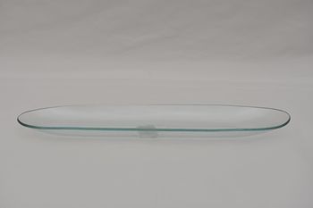Glaskanus oval klar recycelt. 37x9cm