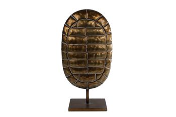Sculptuur "Turtle" brons metaal 22x10x45cm