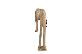Sculptuur "Elephant" S naturel hout 12x8x46cm