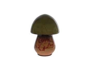 Sculptuur "Mushroom" S multicolor groen/rood glas 9x9x14cm