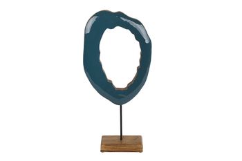 Sculptuur "Art" steenblauw mango 38x17x5cm