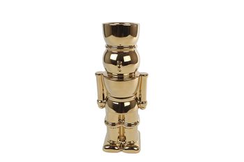 Sculptuur "Nutcracker" goud aardewerk 9x6,5x22,5cm