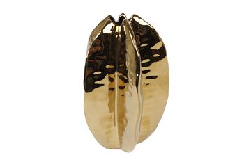 Vaas "Carambola" L goud aardewerk 12,5x12,5x18,5cm