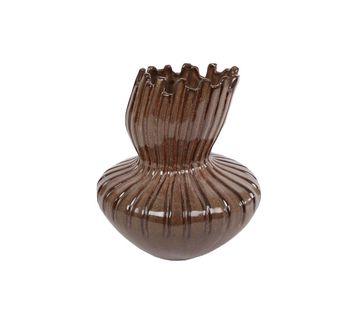 Vase "Noah" S braun keramik 15x15x17,5cm