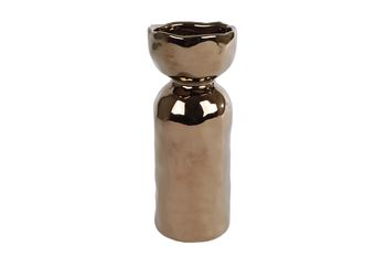 Vase "Arno" L Bronze Keramik 5x5x15cm