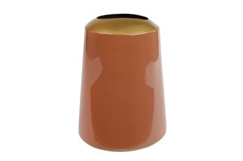 Vase "Mira" L warm terra Metall 18x12x24cm