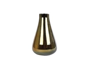 Vase "Hatice" S Senf/schwarzes Glas 11x11x18cm
