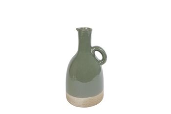 Vase "Nico" S grün/beige Steingut 16x15x28cm