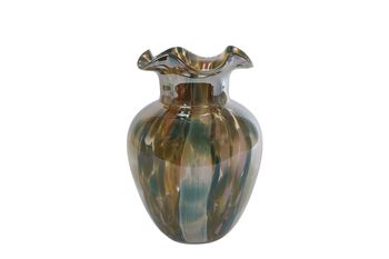 Vaas "Elin" L bruin/groen glas 14,5x14,5x19cm