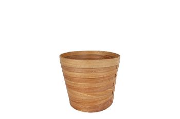 Blumentopf „Aicha“ S naturbelassenes Holz 17x13x15 cm