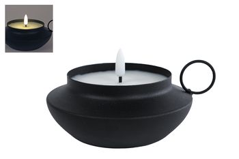 Sfeerverlichting LED "Blaker" zwart kaars 2xAAex 13,5x13,5x6
