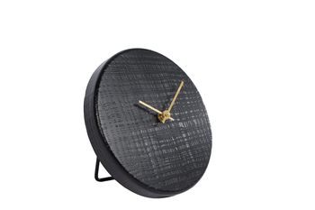 Uhr "Zürich" S schwarzes Metall 20x20x2cm