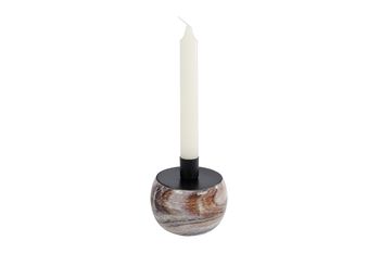 Kerzenleuchter "Marmor" Metall 9x9x9,5cm