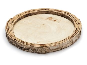 Birch bark tray round Ø20x2,5cm