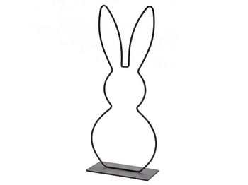 Metal rabbit on base 50cm black