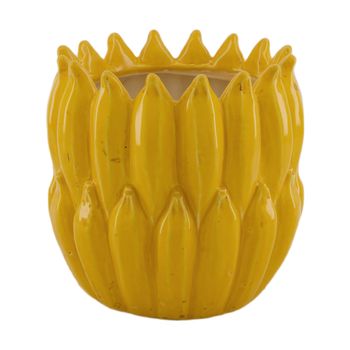 Pflanzgefäß Banane Keramik 17x17x15,5cm Gelb