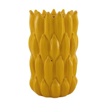 Vase Banane Keramik 16.5x16.5x26.5cm Gelb