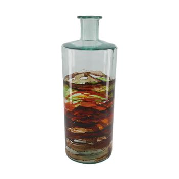 Flasche aus recyceltem Glas 15x15x40cm Braun