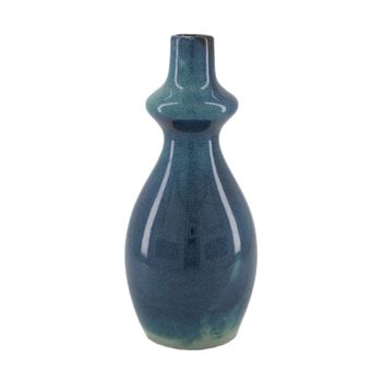 Flasche Keramik 13.5x13.5x30cm Blau
