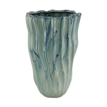 Vase Keramik 19x19x31cm Blau