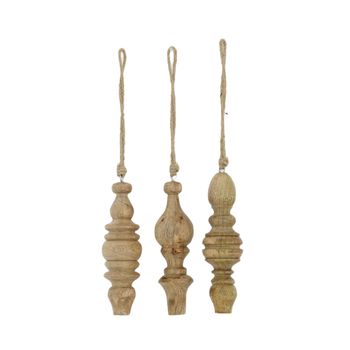 Hanger mango wood 4x4x15cm Mixed Natural