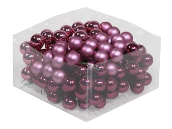 cb. 144 glassballs/wire heather 25 mm