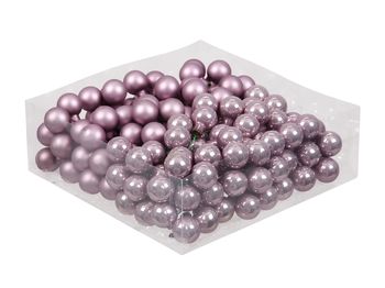 cb. 144 glassballs/wire lilac sage 20 mm