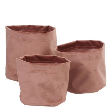 Romy pot roze set van 3 - h17xd18cm