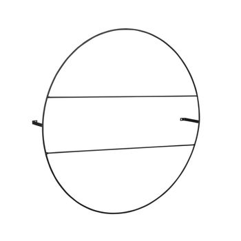Muurdecoratie cirkel zwart - l55xb7xh55cm