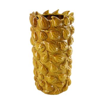 Vase fig ceramic 18x18x35.5cm Dark yellow