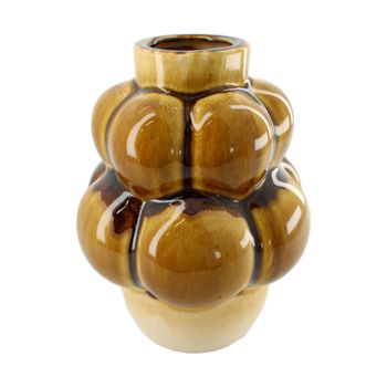 Vase ceramic 15.5x15.5x20cm Light brown