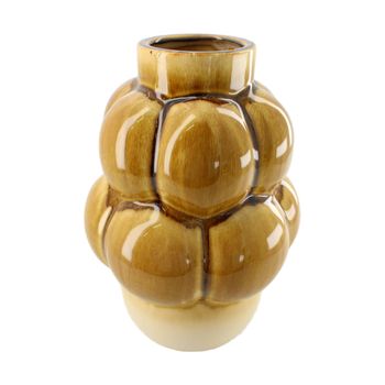 Vase Keramik 18x18x24cm Hellbraun
