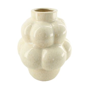 Vase Keramik 15.5x15.5x20cm Off Weiß