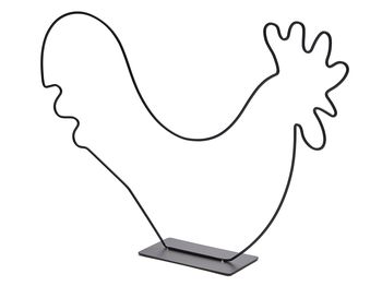 Metal rooster on base 50x35cm black