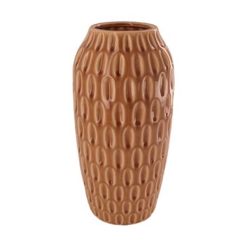 Vase ceramic 15x15x30.5cm Light brown