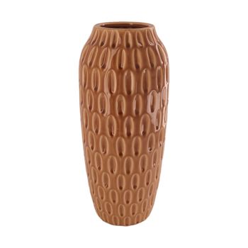 Vase ceramic 16x16x38.5cm Light brown