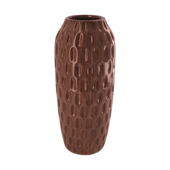 Vase ceramic 16x16x38.5cm Dark brown