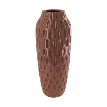 Vase ceramic 17x17x46cm Dark brown