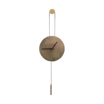 Clock round aluminium 38x4x38cm Antique Brass