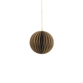 Ornament bal recycled paper goud - h8xd8cm