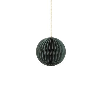 Ornament bal recycled paper groen - h8xd8cm