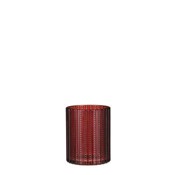 Calvi Teelichthalter rot - h12.5xd10cm